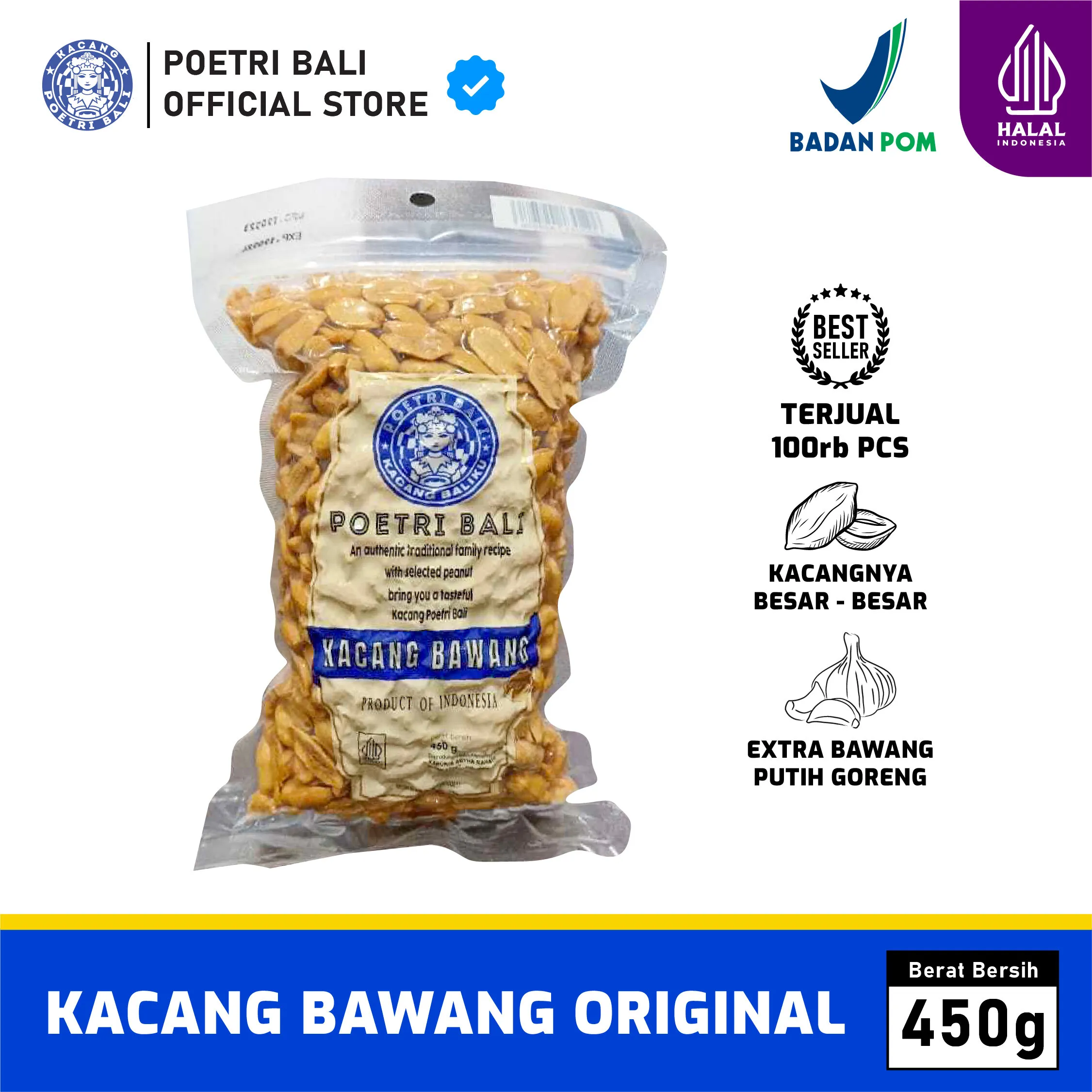 Poetri Bali Kacang Bawang 450gr Poetri Bali Official