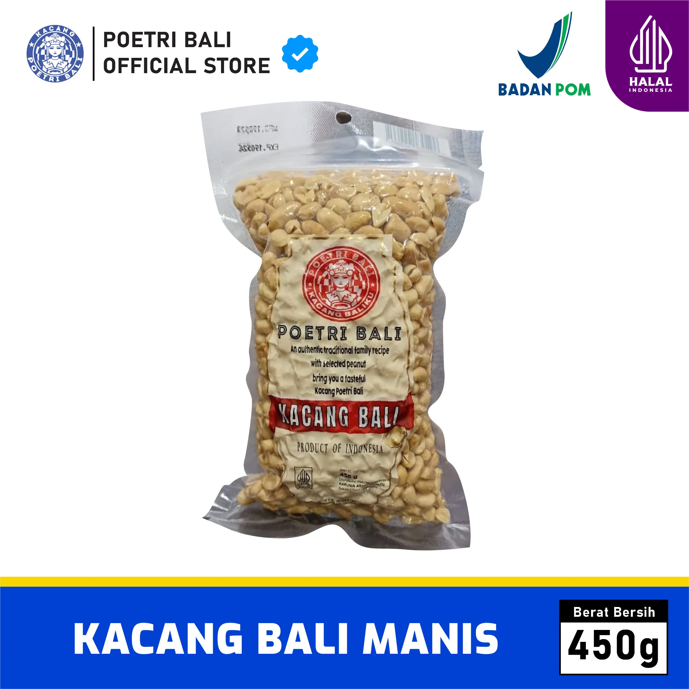 Poetri Bali Kacang Manis 450gr Poetri Bali Official