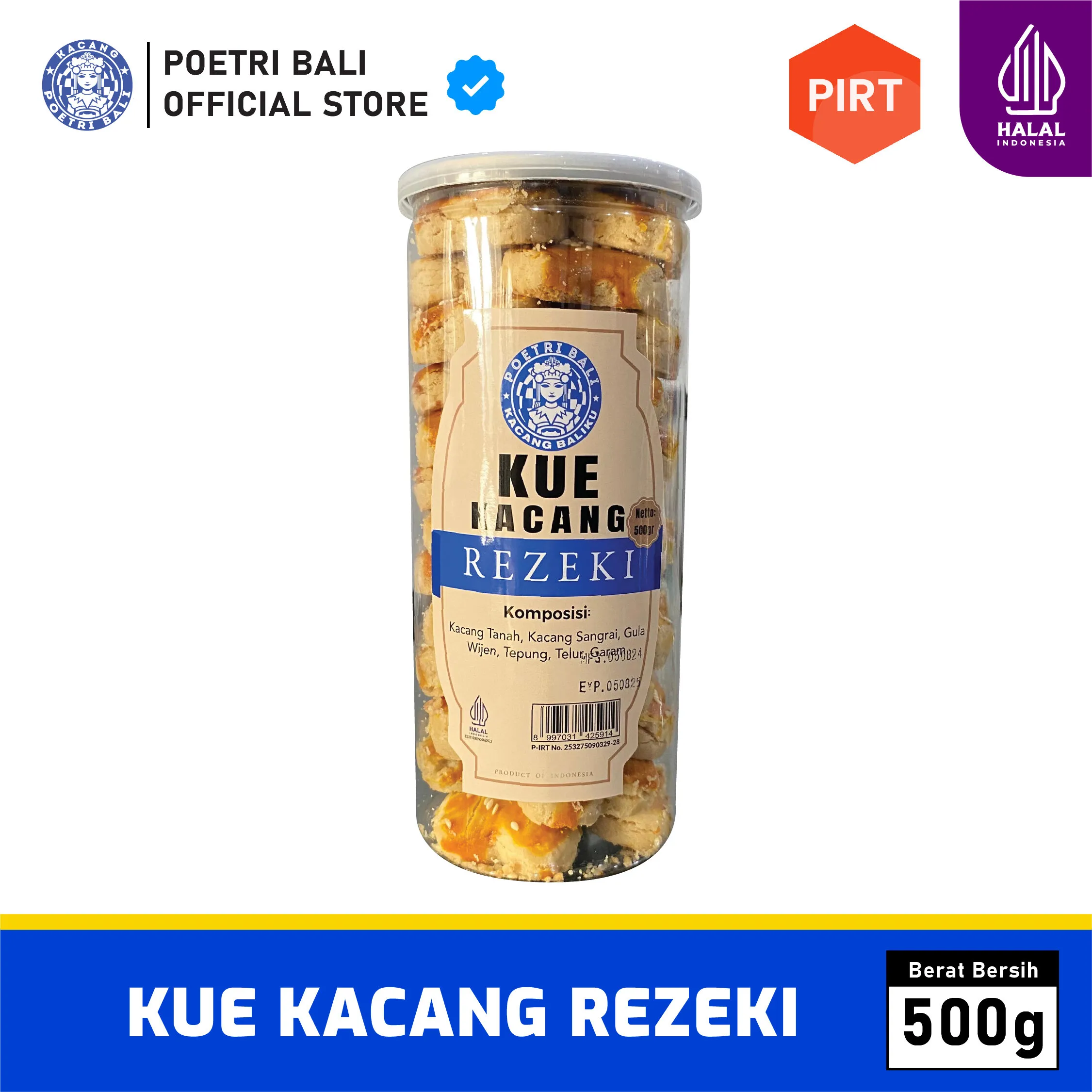 Poetri Bali Kue Kacang Rezeki 500gr Poetri Bali Official